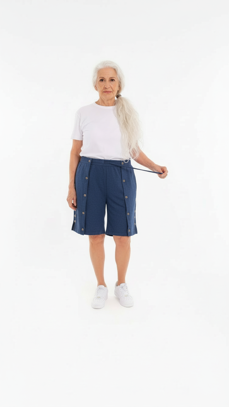 ComfortCure® Adaptive Bedbound Patient Care Shorts (Dual Snap-Front)
