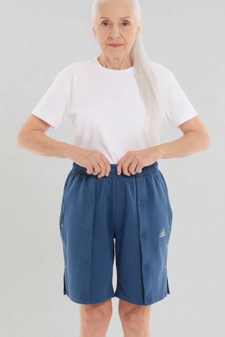 ComfortCure® Adaptive Bedbound Patient Care Shorts (Dual Snap-Front)