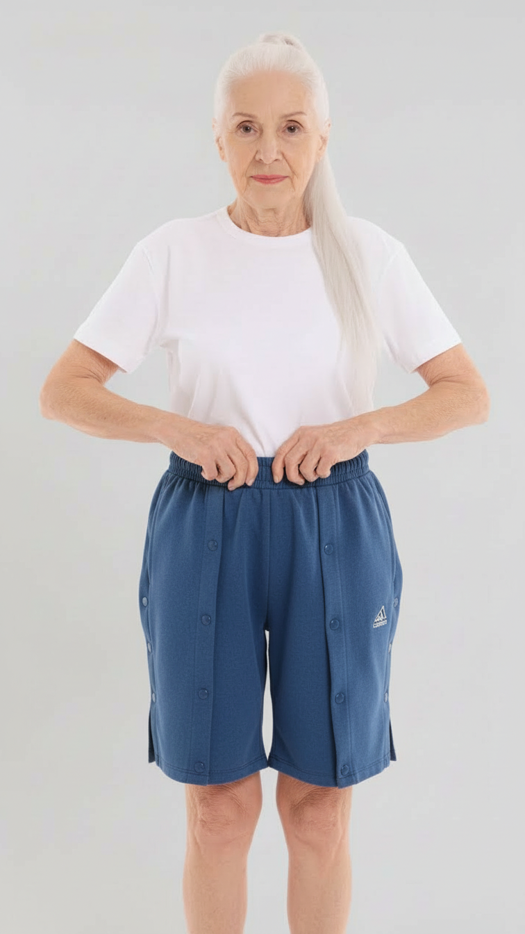 ComfortCure® Adaptive Bedbound Patient Care Shorts (Dual Snap-Front)