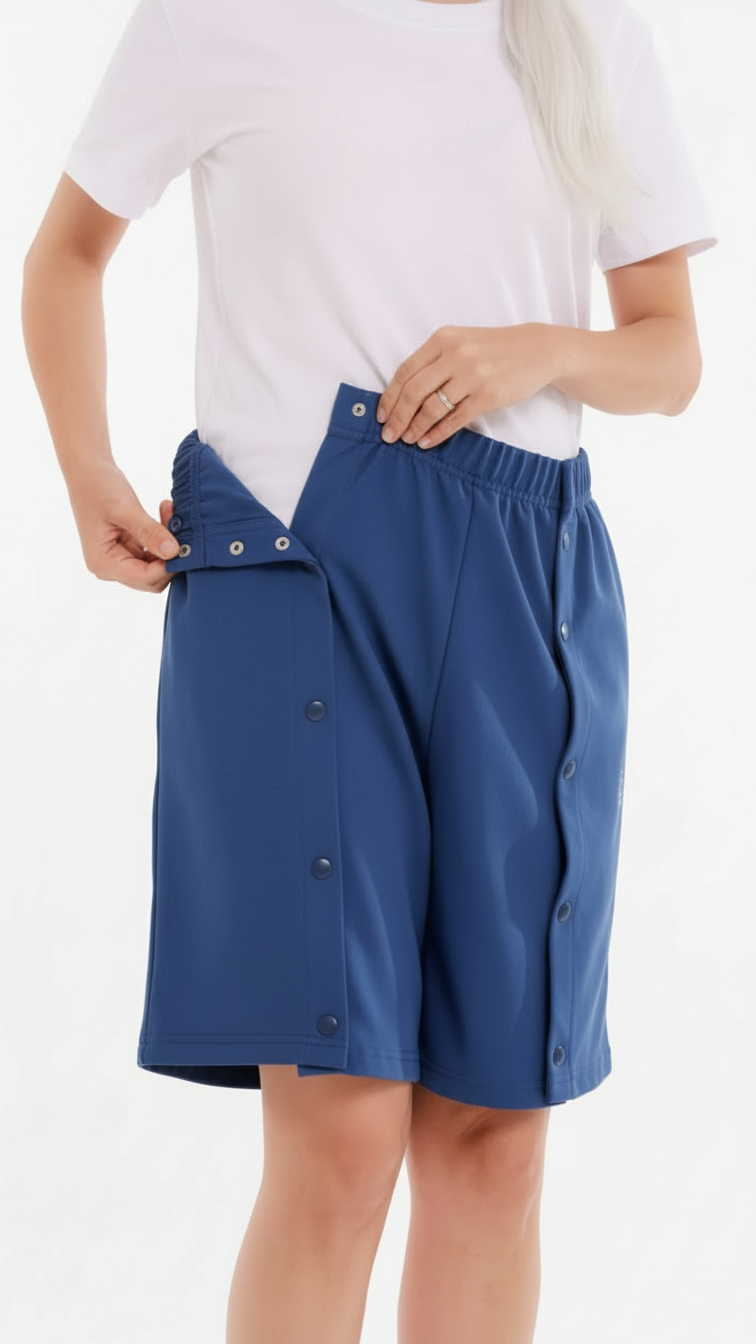 ComfortCure® Adaptive Bedbound Patient Care Shorts (Dual Snap-Front)