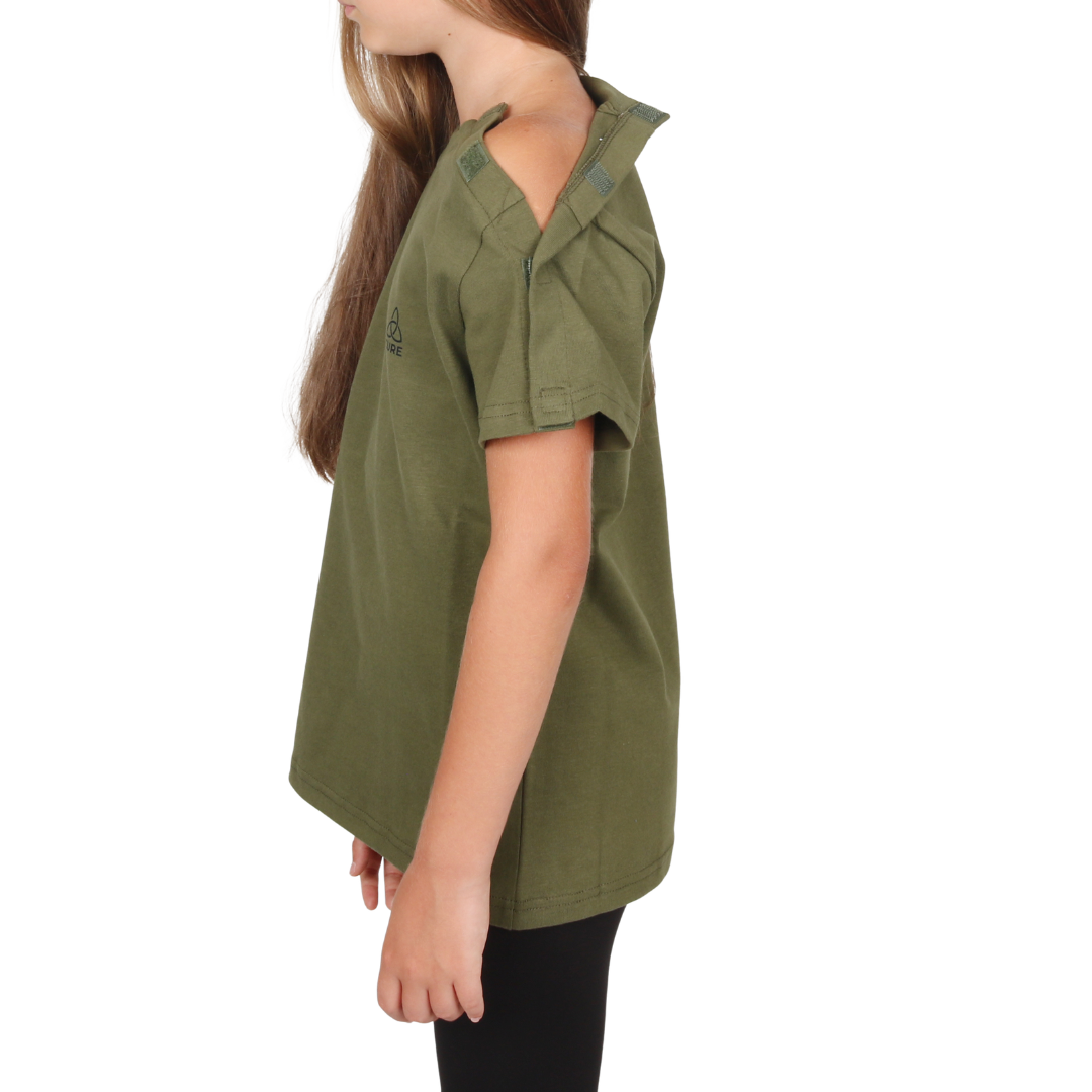ComfortCure® Adaptive Kids' Broken Arm Recovery Tee - Turkish Organic Cotton
