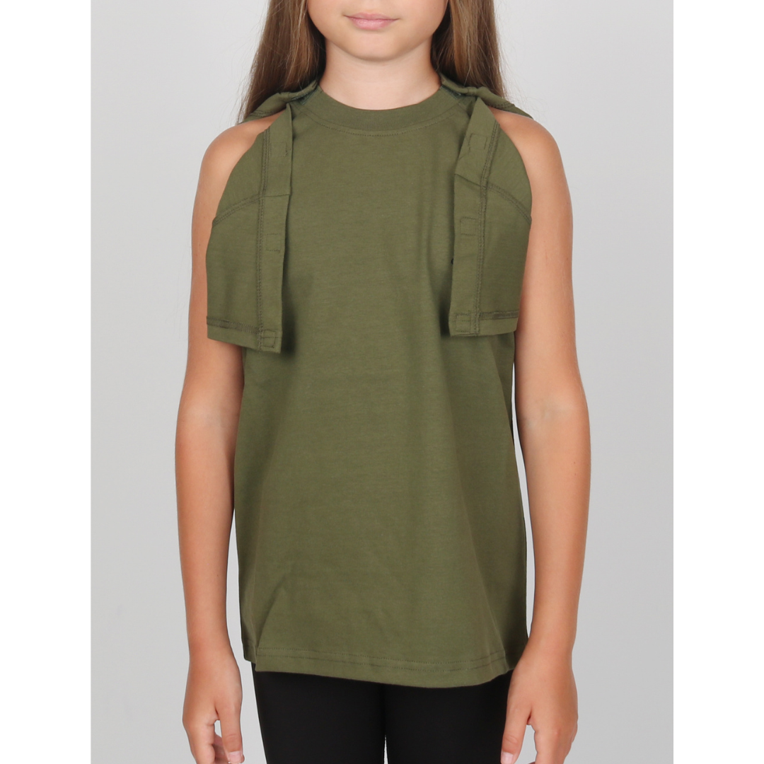 ComfortCure® Adaptive Kids' Broken Arm Recovery Tee - Turkish Organic Cotton
