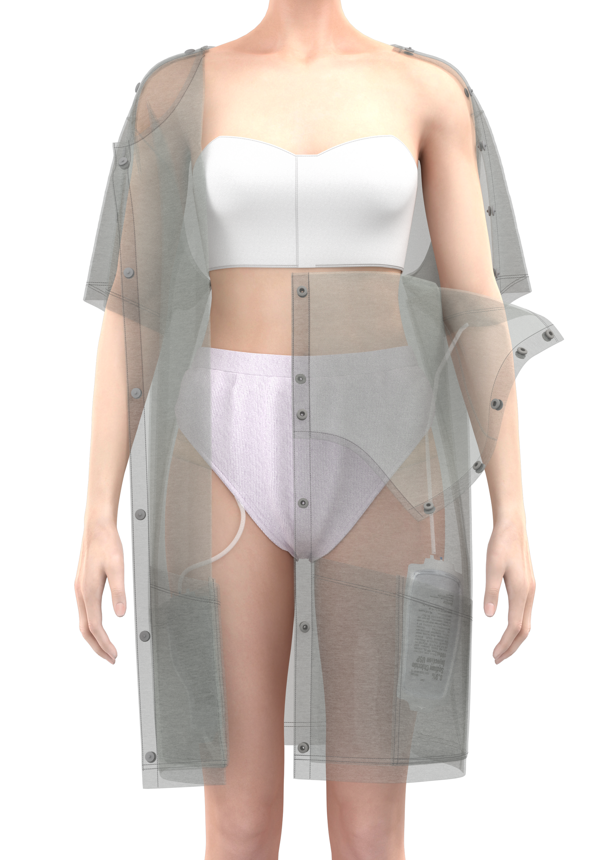 ComfortCure® Adaptive Clinical Recovery Shirt (Drain Pockets)