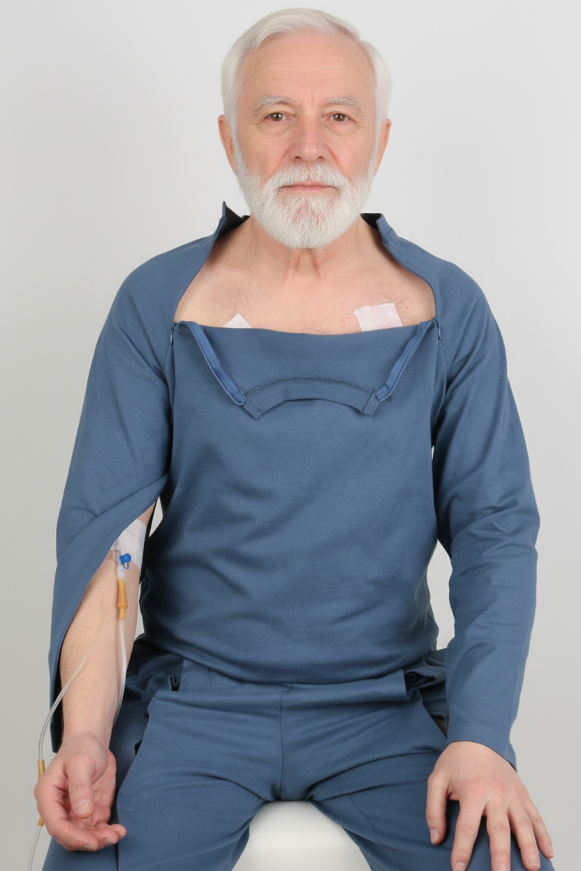 ComfortCure® Adaptive Chemo & Dialysis Port Access Shirt