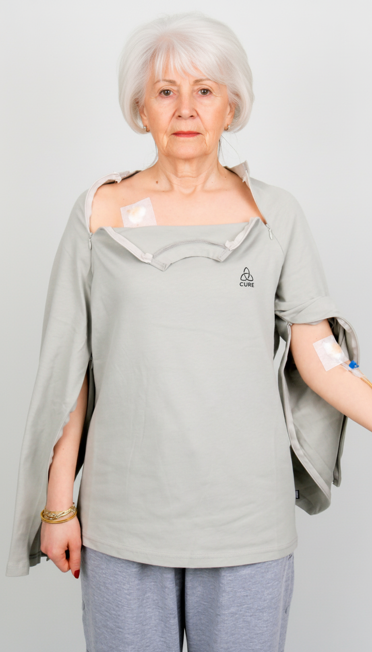 ComfortCure® Adaptive Chemo & Dialysis Port Access Shirt