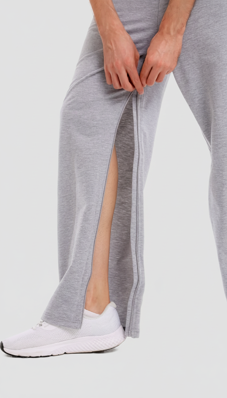 Adaptive Bedbound Patient Care Trousers Zip-Open Inseam 1