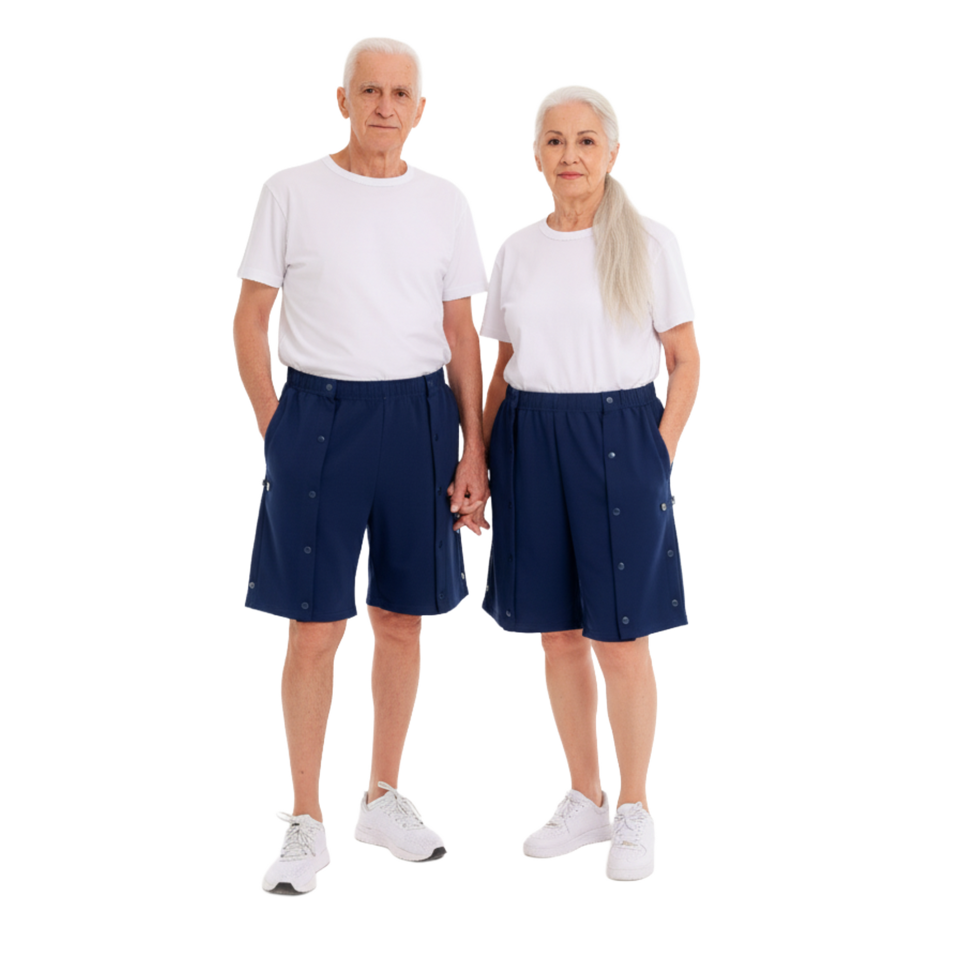 ComfortCure® Adaptive Bedbound Snap-Front Shorts - Turkish Organic Cotton
