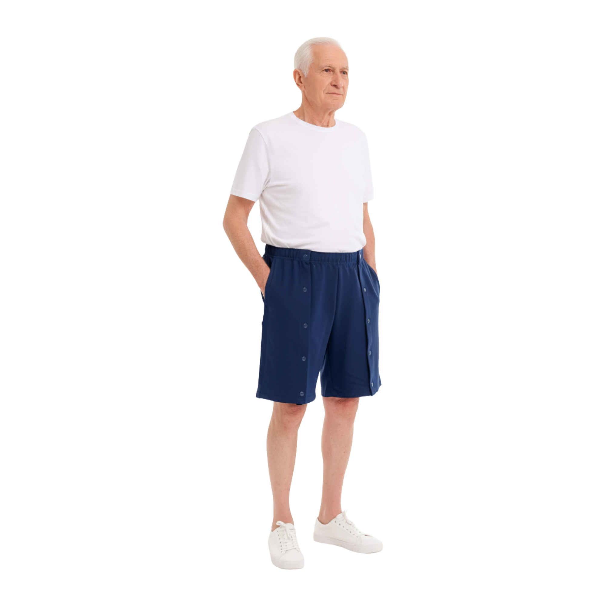 ComfortCure® Adaptive Bedbound Snap-Front Shorts - Turkish Organic Cotton