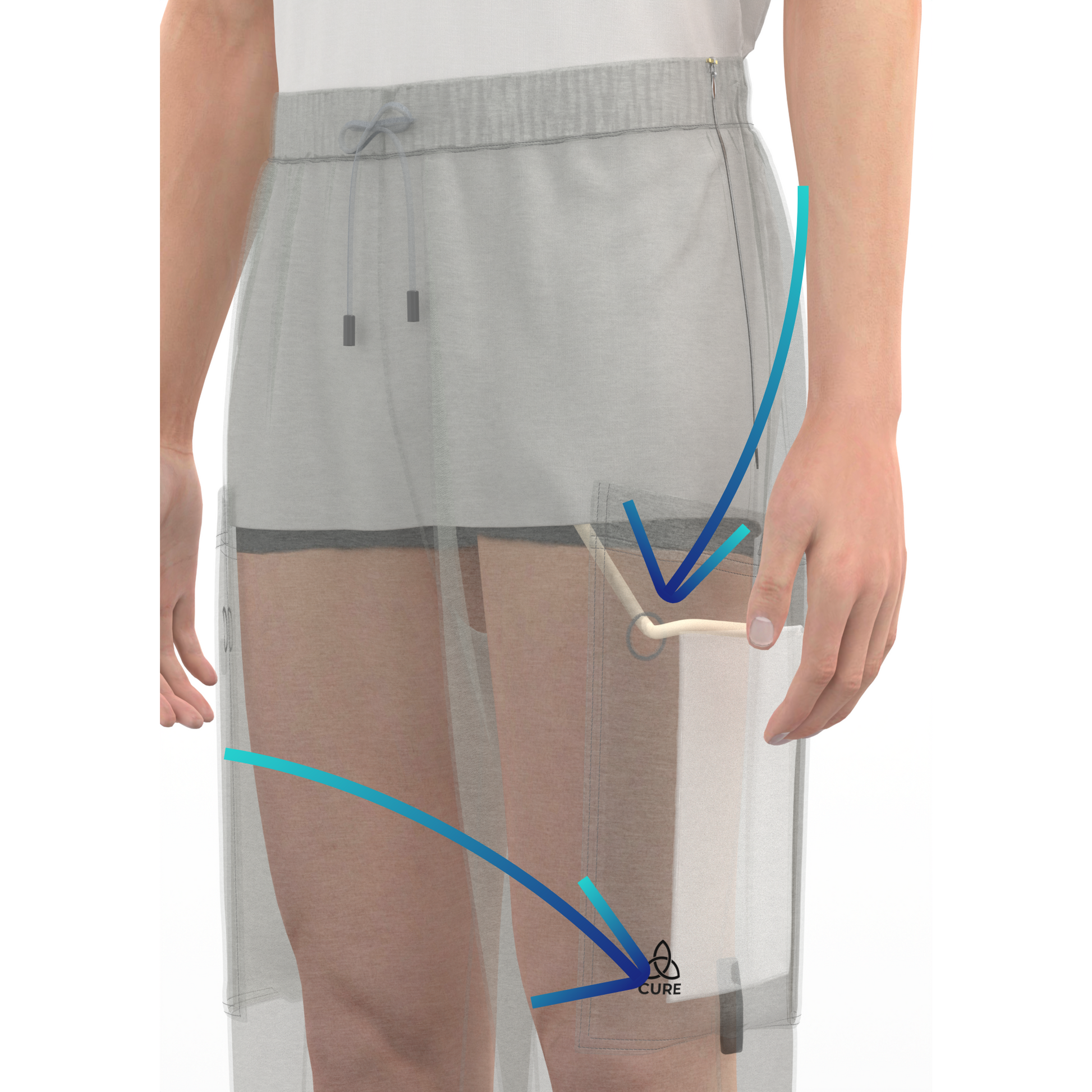 ComfortCure® Adaptive Clinical Urology Shorts (Leg Bag Fit)